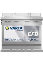 Varta Auto accu 12 volt 50 Ah EFB Dynamic type N50, Ophalen of Verzenden, Nieuw