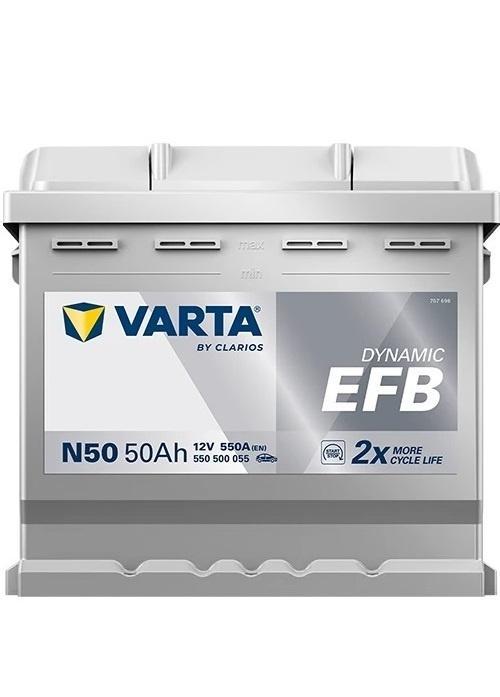 Varta Auto accu 12 volt 50 Ah EFB Dynamic type N50, Auto-onderdelen, Accu's en Toebehoren, Nieuw, Ophalen of Verzenden