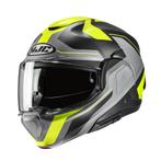 HJC F100 Bios Zwart Grijs Geel Systeemhelm, Motoren, Nieuw met kaartje, Systeemhelm, HJC, XXL