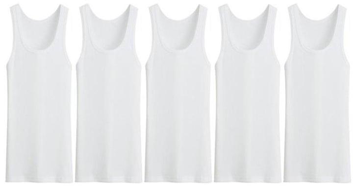 5 stuks Bonanza hemd - Regular - 100% katoen - wit, Kleding | Heren, Ondergoed, Verzenden