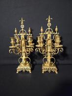 Pendule Gotische stijl Brons - 1850-1900, Antiek en Kunst, Antiek | Klokken