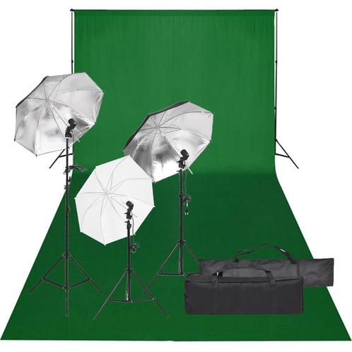 vidaXL Fotostudioset met verlichtingsset en achtergrond, Audio, Tv en Foto, Fotografie | Fotostudio en Toebehoren, Nieuw, Verzenden