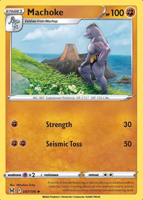 Machoke 087/196  Lost Origin, Hobby en Vrije tijd, Verzamelkaartspellen | Pokémon, Losse kaart, Nieuw, Foil, Ophalen of Verzenden