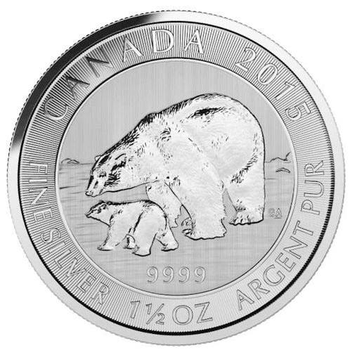 Canada Polarbear 1.5 oz 2015, Postzegels en Munten, Munten | Amerika, Noord-Amerika, Losse munt, Zilver, Verzenden