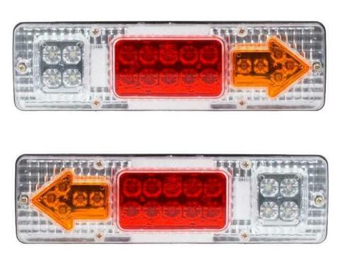 Set van 2 LED Achterlichten 12 volt Type 5 Zilver, Auto diversen, Aanhangwagen-onderdelen, Nieuw, Ophalen of Verzenden