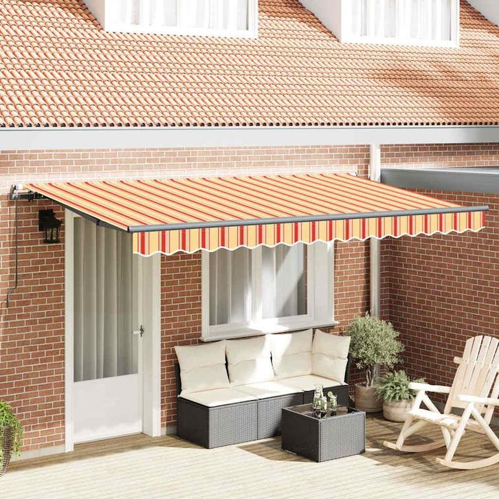 vidaXL Inklapbaar Zonnescherm Multikleur 400 x 200 cm, Tuin en Terras, Zonneschermen, Nieuw, Verzenden