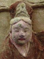 Oud-Chinees, Ming-dynastie Terracotta gedecoreerde tegel -, Antiek en Kunst
