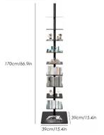 9-Laags Verticale Boekenkast -Minimalistisch en Ruimtebespar, Huis en Inrichting, Kasten | Boekenkasten, Verzenden, Nieuw