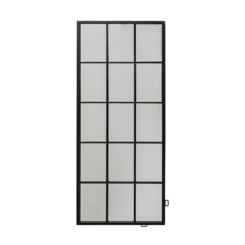 *WOONWINKEL* Kare Design Finestra Zwarte Spiegel Met Vakken, Huis en Inrichting, Woonaccessoires | Spiegels, Nieuw, Verzenden