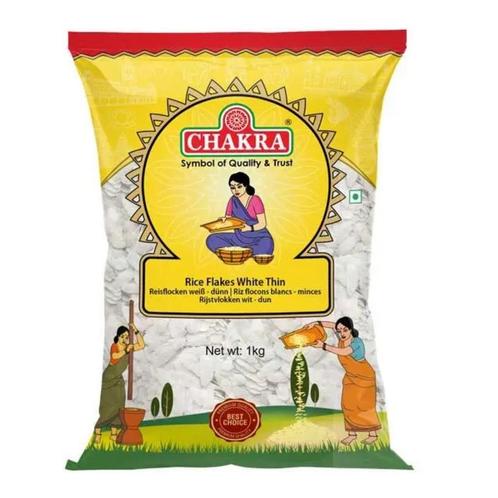Witte Rijstvlokken Dun (White Poha Thin) Chakra - 1 kg, Sport en Fitness, Gezondheidsproducten en Wellness, Nieuw
