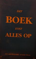 Dit boek lost alles op 9789055134946 Uitgeverij Verba, Verzenden, Gelezen, Uitgeverij Verba