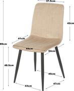2dekans | Furnihaus Eetkamerstoelen Set van 2 Fox - Mink -, Huis en Inrichting, Ophalen of Verzenden, Zo goed als nieuw