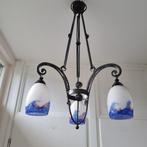 LELF - Kroonluchter - pate de verre. smeedijzer