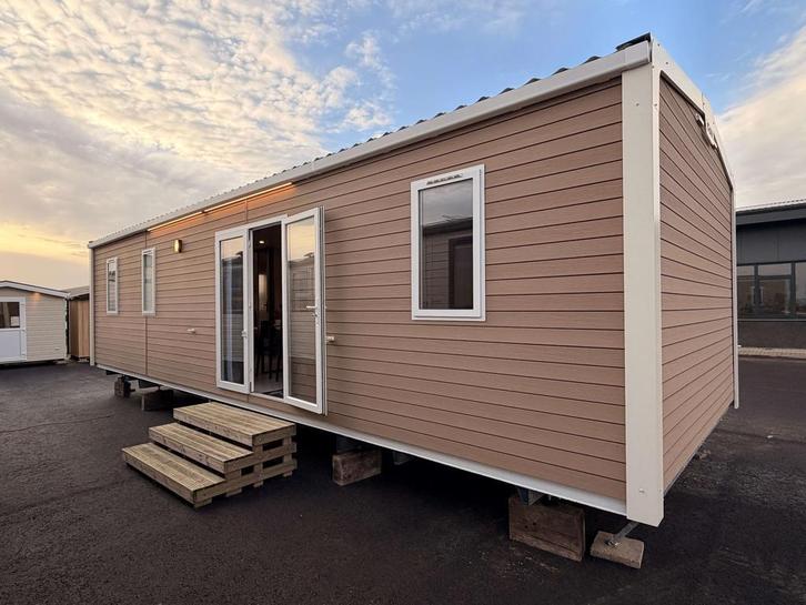 Nieuw chalet in onze showroom IRM Aqua 3 (3 slaapkamers), Caravans en Kamperen, Stacaravans, tot en met 6