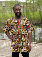 Zwart / Geel Bogolan Dashiki Shirt / Dashiki Jurk - Afrikaan, Ophalen of Verzenden, Nieuw