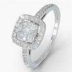 Zonder minimumprijs - Ring - 14 karaat Witgoud, HRD -, Nieuw