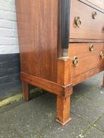 Antiek Hollands eiken empire ladenkast, 92 cm breed, Ophalen of Verzenden