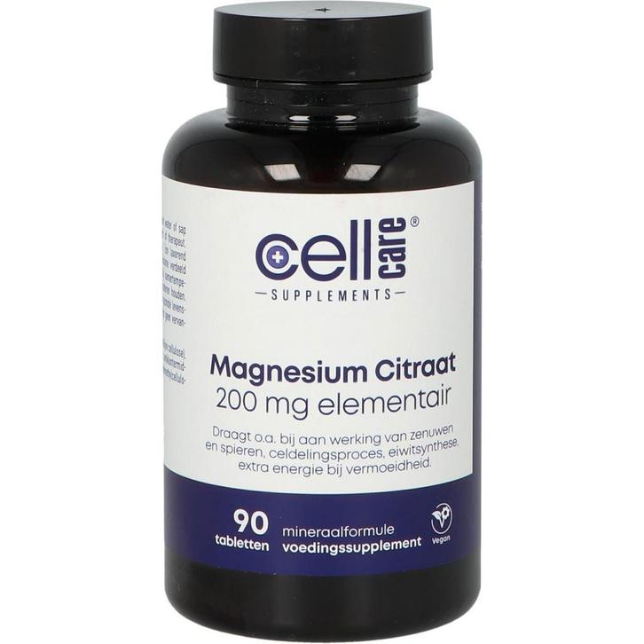 CellCare Magnesium citraat 200 mg elementair - 90 Tabletten, Sport en Fitness, Gezondheidsproducten en Wellness, Verzenden