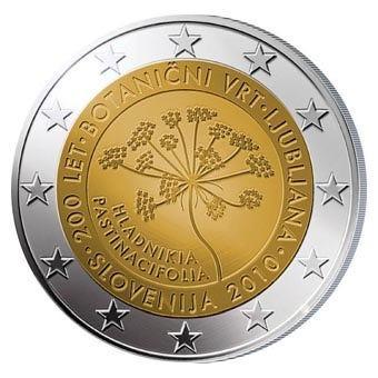 Slovenië 2 Euro Botanische Tuinen 2010, Postzegels en Munten, Munten | Europa | Euromunten, Verzenden