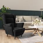vidaXL Fauteuil fluweel zwart, Huis en Inrichting, Fauteuils, Verzenden, Nieuw