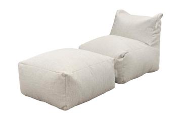 Laui Lounge Zitzak Adult XL/Vierkante Poef Outdoor - Beige beschikbaar voor biedingen
