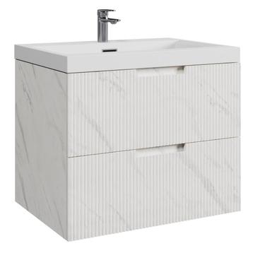 Badkamermeubel Set Thermis 60cm Wit Marmer Badmeubel beschikbaar voor biedingen