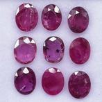 Zonder minimumprijs - 9 pcs Rood Robijn - 3.63 ct -, Nieuw
