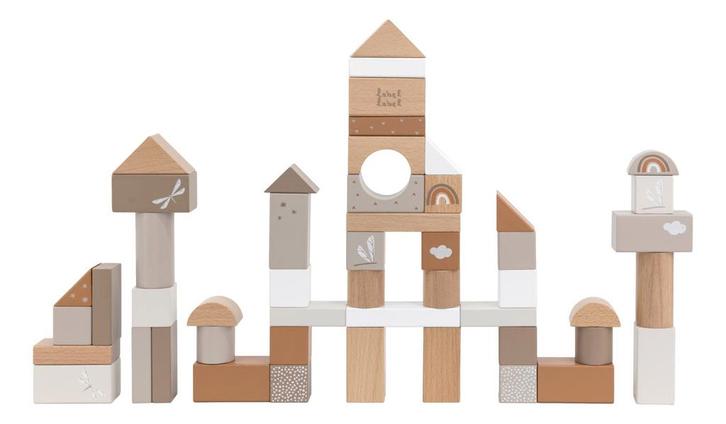 Label Label Nougat 50 stuks Houten Blokken LLWT-37100, Kinderen en Baby's, Speelgoed | Houten speelgoed, Nieuw, Verzenden