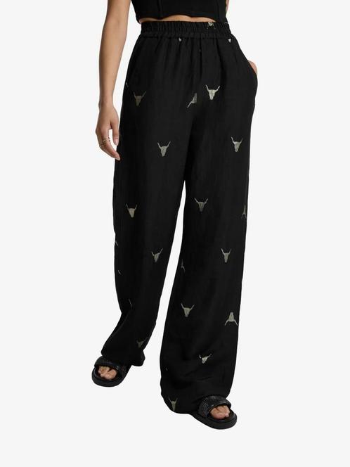 -20% Alix The Label  Alix The Label Dames broek golden bull, Kleding | Dames, Broeken en Pantalons, Zwart, Nieuw, Verzenden