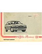 1989 ALFA ROMEO 75 INSTRUCTIEBOEKJE NEDERLANDS