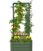 Verhoogde Plantenbak 61x61 – Stalen Kweekbak met Klimrek, Tuin en Terras, Verzenden, Nieuw