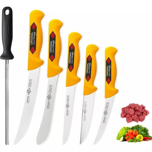 Eikaso Solingen Professionele Messenset Geel – 6-Delig –, Huis en Inrichting, Keuken | Bestek, Nieuw, Ophalen of Verzenden
