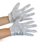 Michael Jackson Handschoenen Zilver pailletten volwassen, Hobby en Vrije tijd, Ophalen of Verzenden, Nieuw