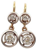 Oorbellen - 18 karaat Geel goud, Witgoud Diamant, Nieuw