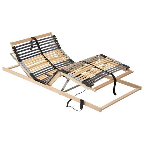 vidaXL Lattenbodem met 42 latten 7 zones elektrisch 80x200, Huis en Inrichting, Slaapkamer | Bedden, 80 cm, 200 cm, Bruin, Eenpersoons