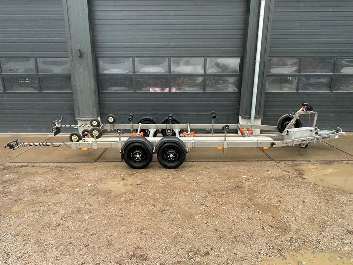 VanClaes Excelleron 2500kg RVS Boottrailer Tandemas, Watersport en Boten, Boottrailers, Gebruikt