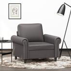 vidaXL Fauteuil 60 cm kunstleer grijs, Eenpersoons, Verzenden, Nieuw, Leer