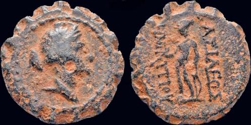162-150bc Seleucid Kingdom Demetrios I Soter Ae serrate A..., Postzegels en Munten, Munten | Europa | Niet-Euromunten, Verzenden