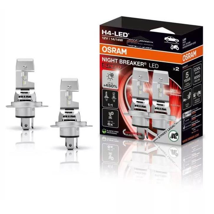 €144,95 Osram H4 Set Night breaker Led Speed Cool White 6., Auto-onderdelen, Ophanging en Onderstel, Nieuw, Ophalen of Verzenden