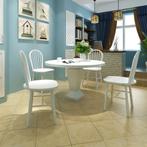 Witte Eetkamerstoelen (4) - Tweedekansje - Hout - OP=OP, Huis en Inrichting, Stoelen, Wit, Nieuw, Ophalen of Verzenden, Vier