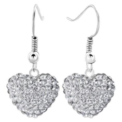 Fako Bijoux® - Oorbellen - Disco Dots - Hanger - Hart - Wit, Sieraden, Tassen en Uiterlijk, Oorbellen, Verzenden