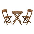 Bistroset | Gardalux | 3-delig (Inklapbaar, Acaciahout), Verzenden, Nieuw