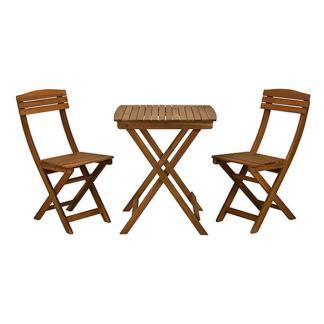 Bistroset | Gardalux | 3-delig (Inklapbaar, Acaciahout), Tuin en Terras, Tuinsets en Loungesets, Nieuw, Verzenden