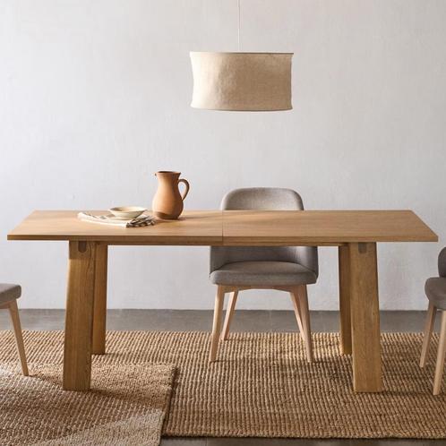 *WOONWINKEL* Kave Home Arlen Uitschuifbare Tafel Eikenhout N, Huis en Inrichting, Tafels | Eettafels, Nieuw, Verzenden