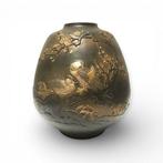 Bronzen vaas van Takaoka door Rysen – Moriagé vergulde, Antiek en Kunst