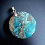 Shattuckiet uit Mexico. Chrysocolla enAzuriet. Natuurlijk