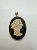 Cameo - 9 kt. Geel goud, Onyx, Sieraden, Tassen en Uiterlijk, Antieke sieraden