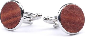 Manchetknoop Rose Wood Zilver maat one size Heren beschikbaar voor biedingen