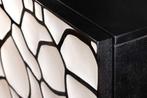 Massief houten highboard VULCANO 120cm wit zwart mangohout, Huis en Inrichting, Kasten | Dressoirs, Ophalen of Verzenden, Nieuw