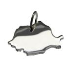 Zilveren Landkaart Roemenië ketting hanger, Verzenden, Nieuw